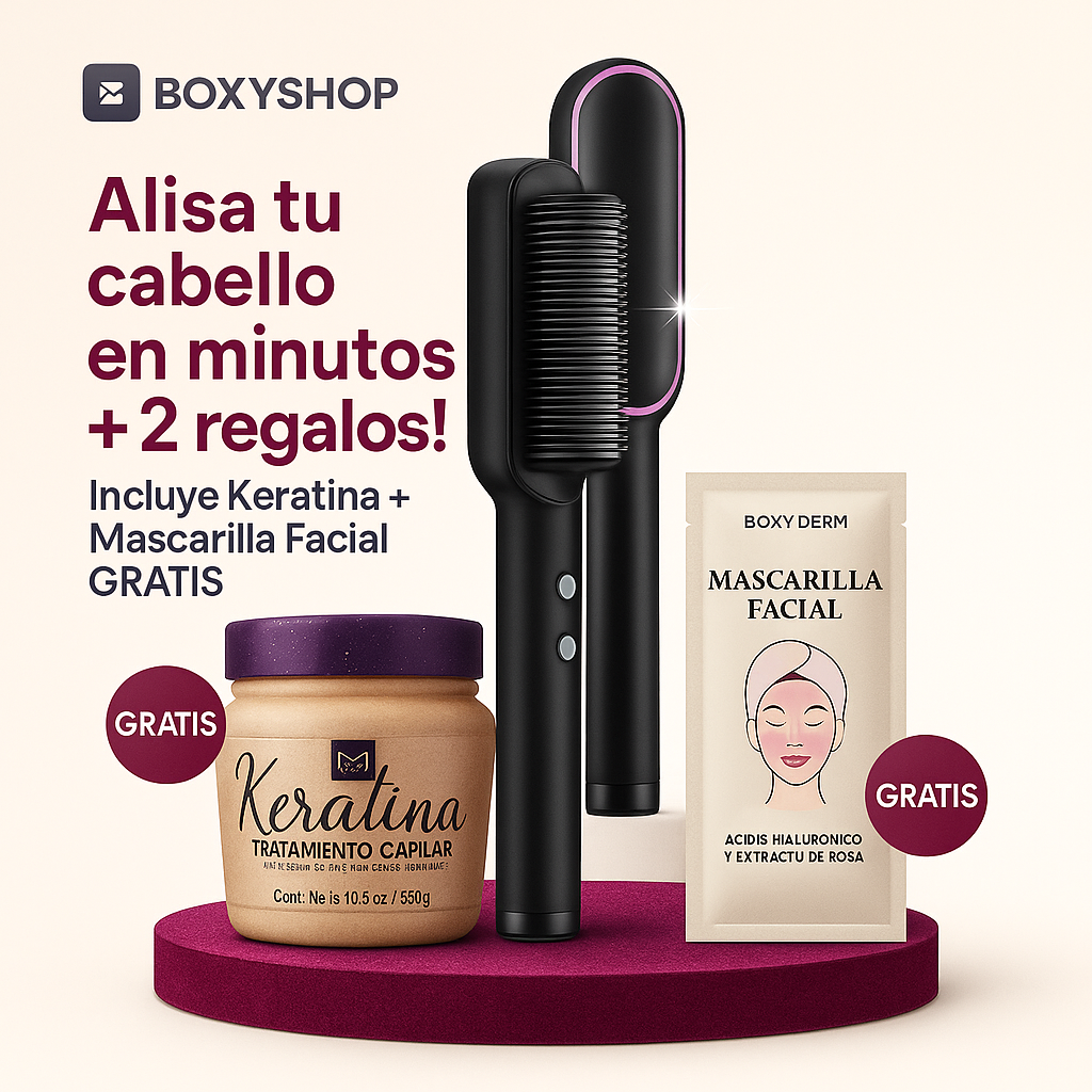 PEINE ALISADOR PRO CABELLO LISO Y BRILLANTE EN MINUTOS