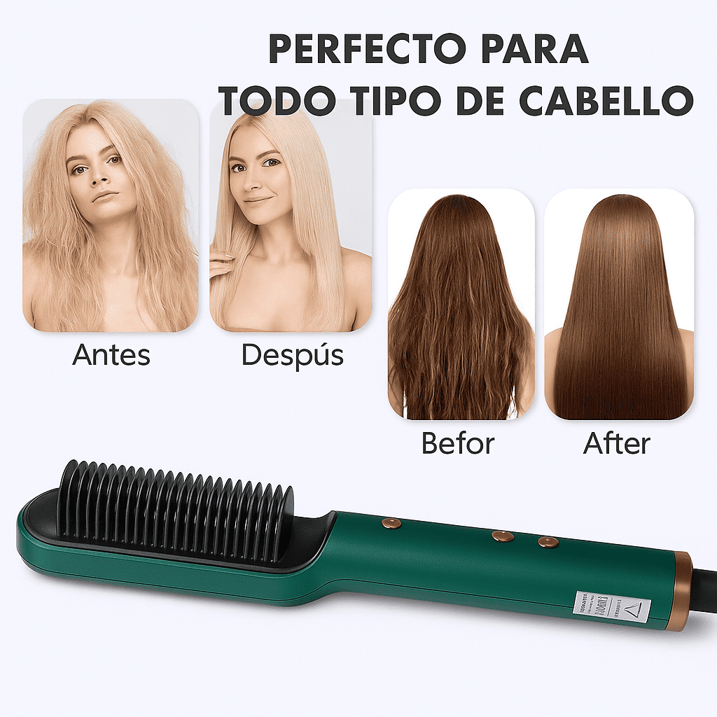 PEINE ALISADOR PRO CABELLO LISO Y BRILLANTE EN MINUTOS