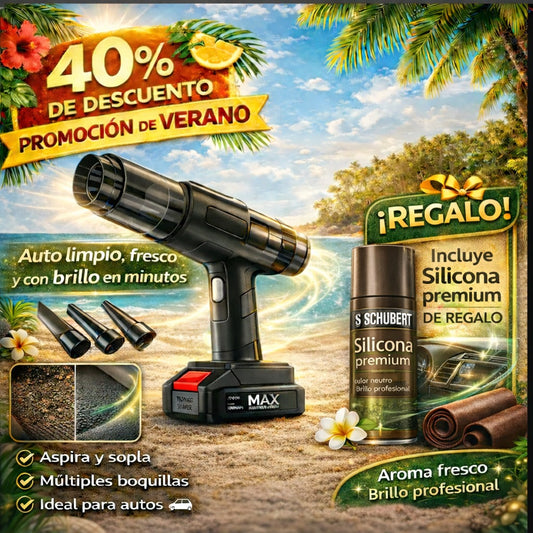 Aspiradora inalámbrica con succión profesional 💨 + Silicona en spray ✨ AUTOCLEAN PRO