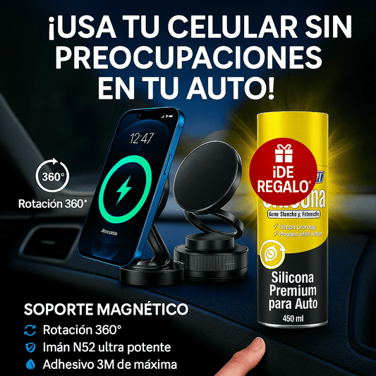 SOPORTE MAGNÉTICO - MAGNOVOLT PRO 🚘🧲 + SILICONA EN SPRAY 🎁