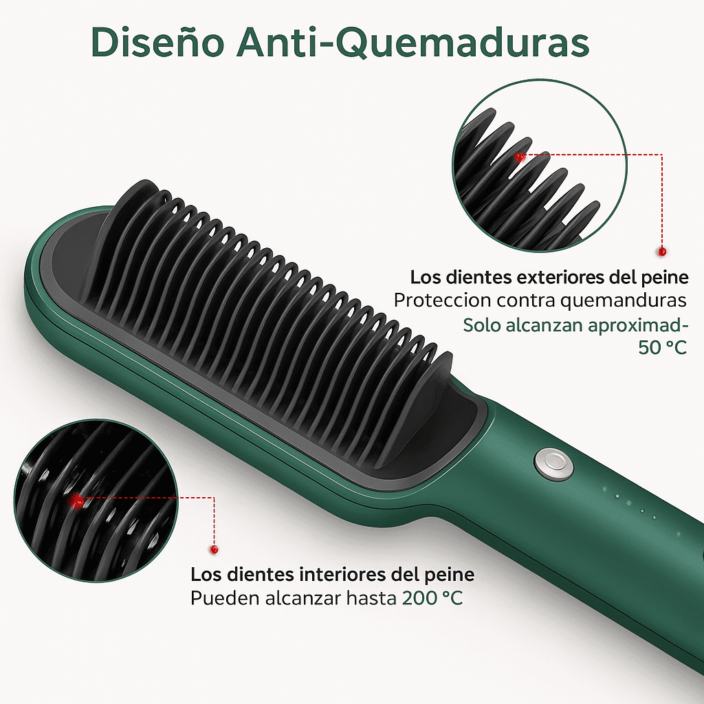 PEINE ALISADOR PRO CABELLO LISO Y BRILLANTE EN MINUTOS